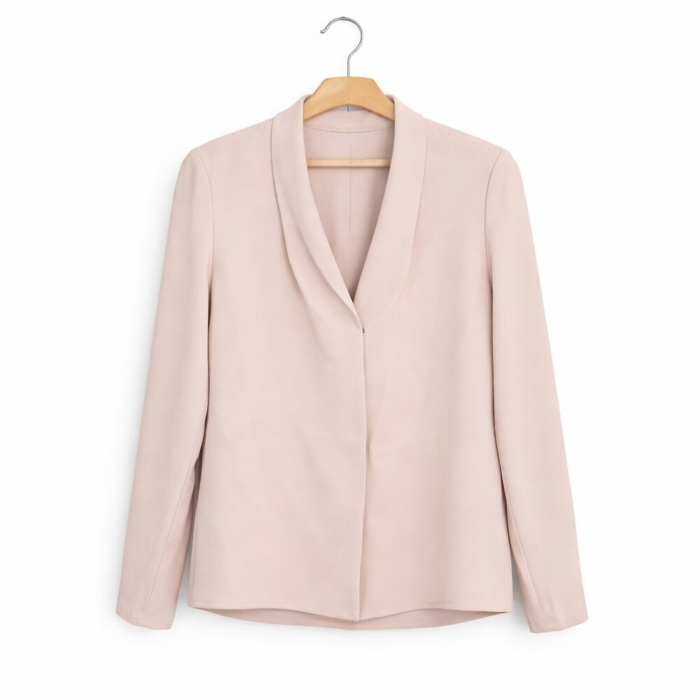 BABATON | Pink Vee Neck Blouse - Size Women's XS